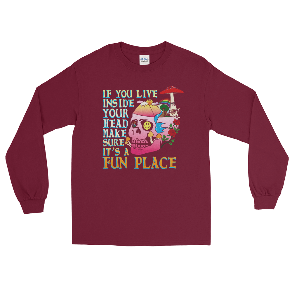 If You Live Inside Your Head Graphic Long Sleeve Tee
