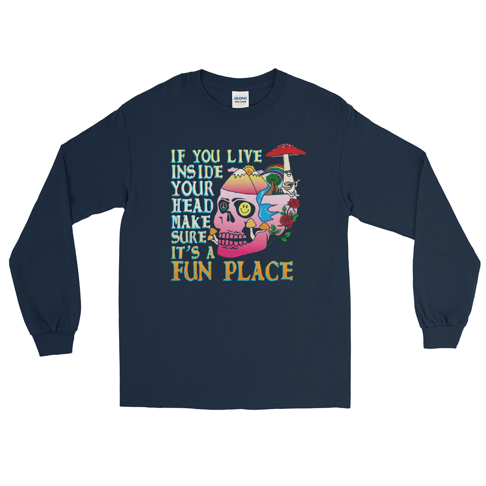 If You Live Inside Your Head Graphic Long Sleeve Tee