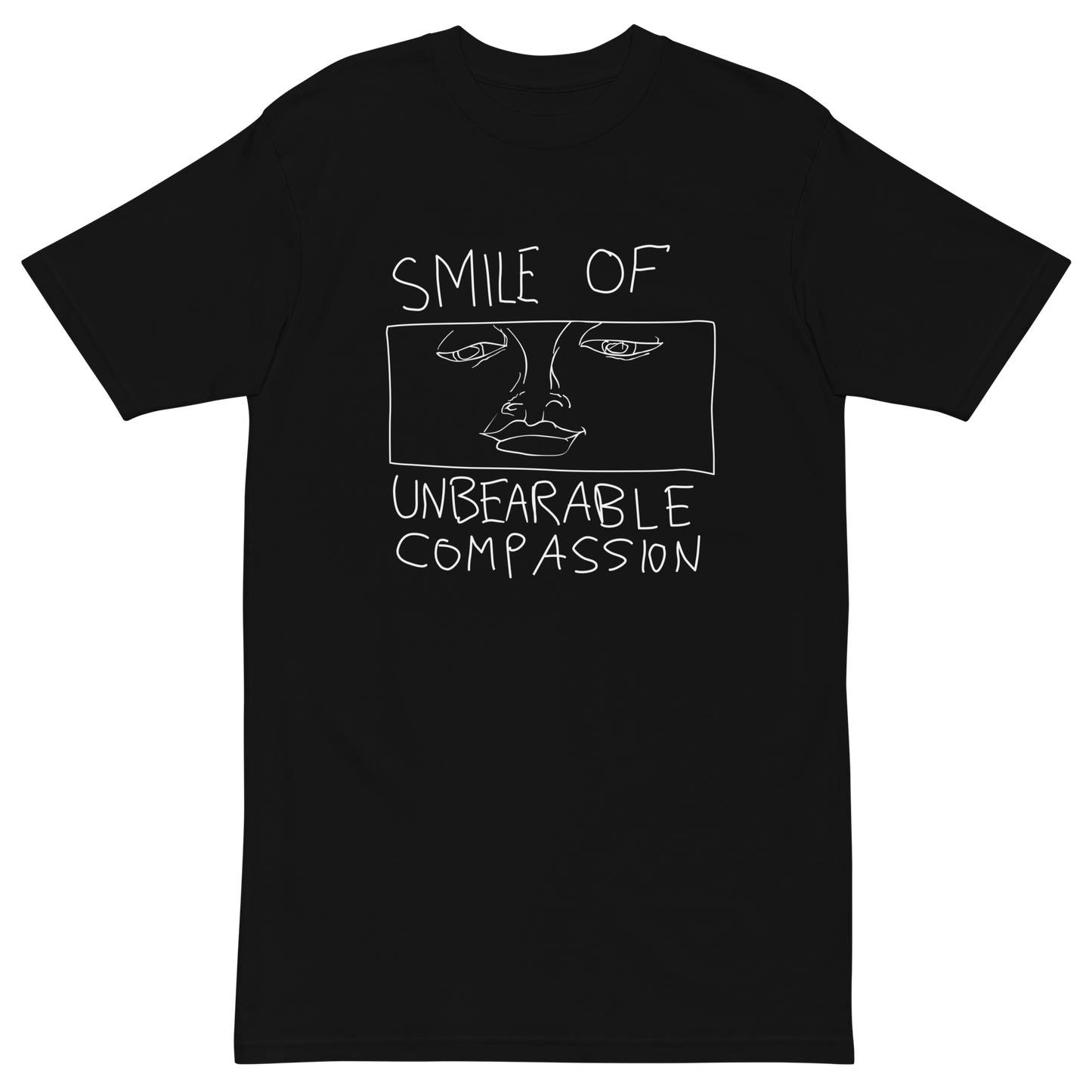 Smile Of Unbearable Compassion Doodle Premium Graphic Tee