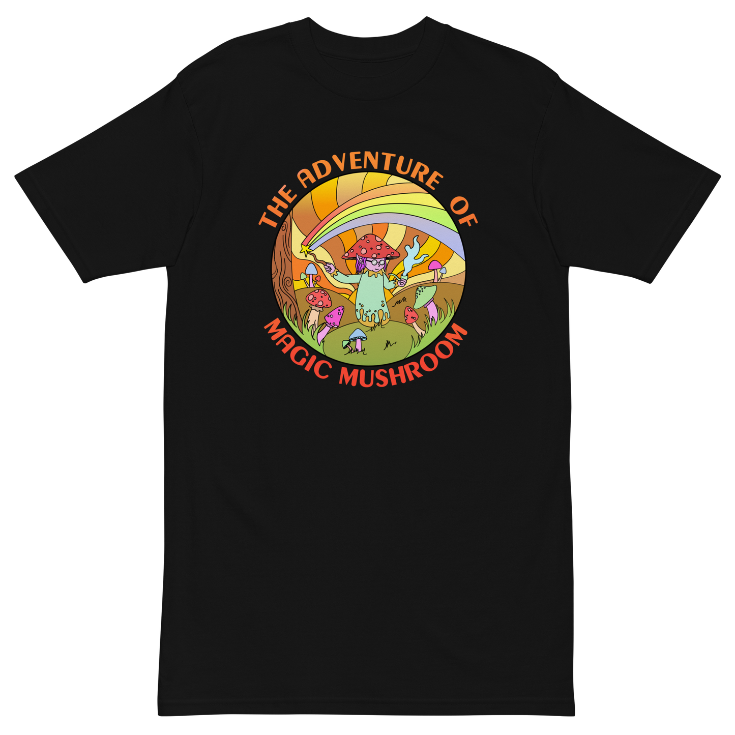 The Adventure Of Magic Mushroom Premium Graphic Tee