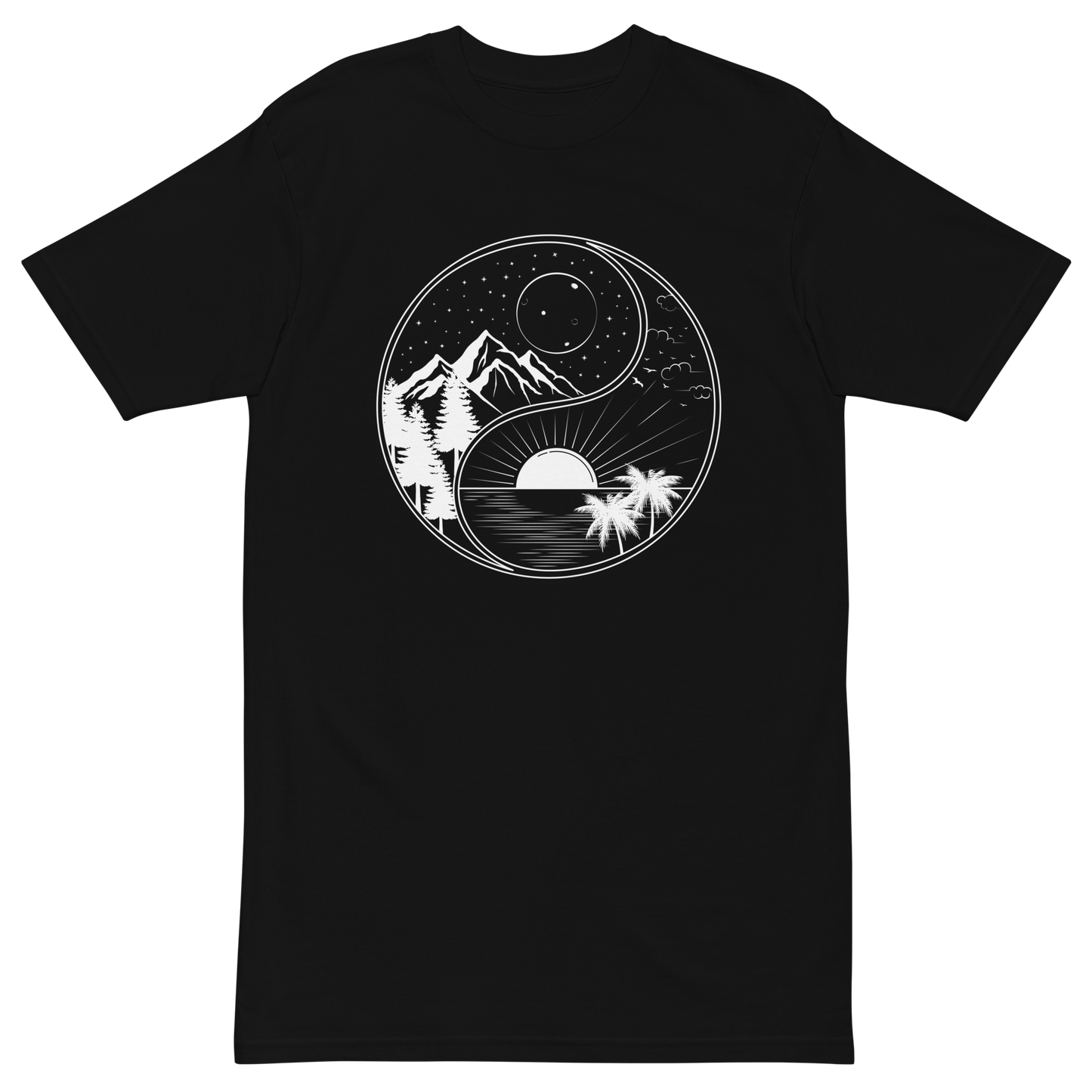 Yin Yang Nature Premium Graphic Tee