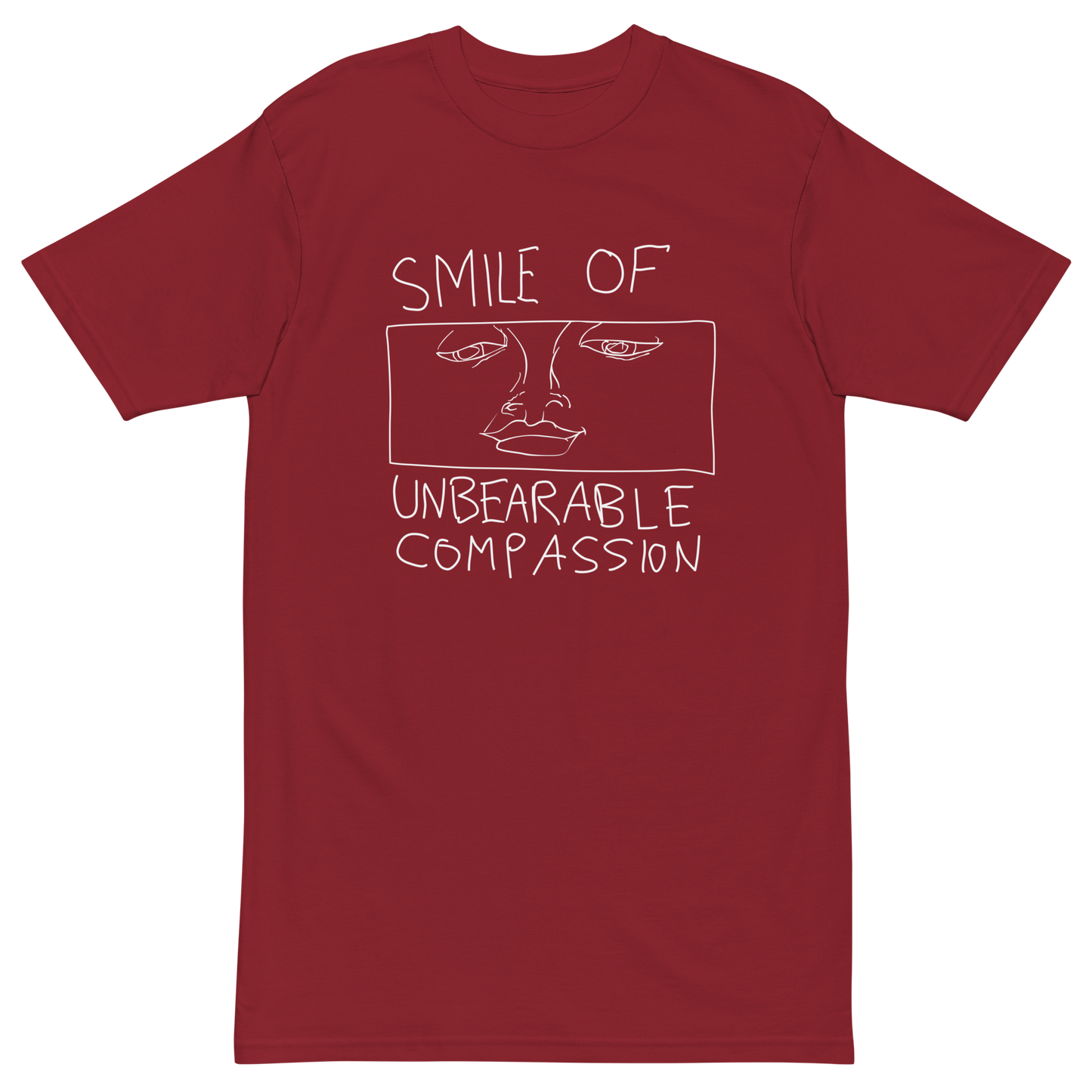 Smile Of Unbearable Compassion Doodle Premium Graphic Tee