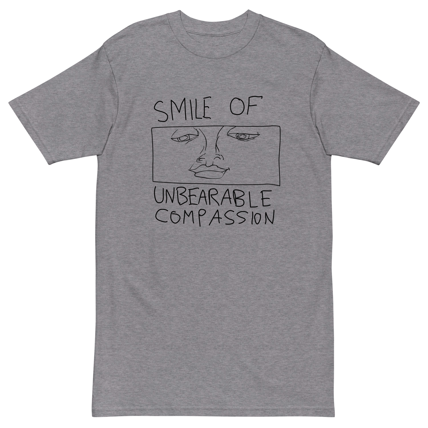 Smile Of Unbearable Compassion Doodle Premium Graphic Tee