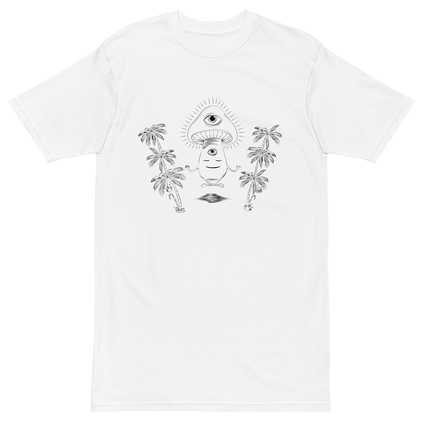 Beach Meditating Premium Graphic Tee