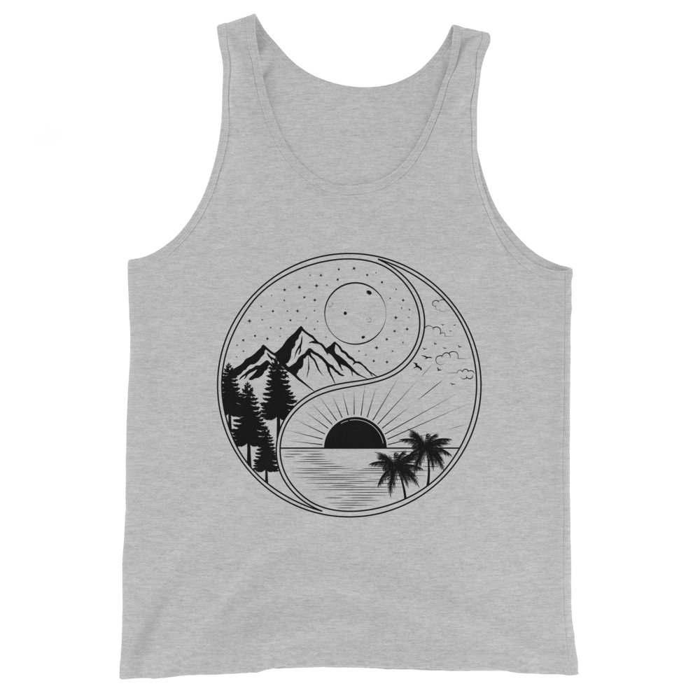 Yin Yang Nature Graphic Tank Top