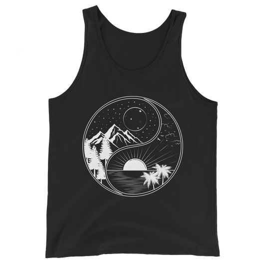 Yin Yang Nature Graphic Tank Top