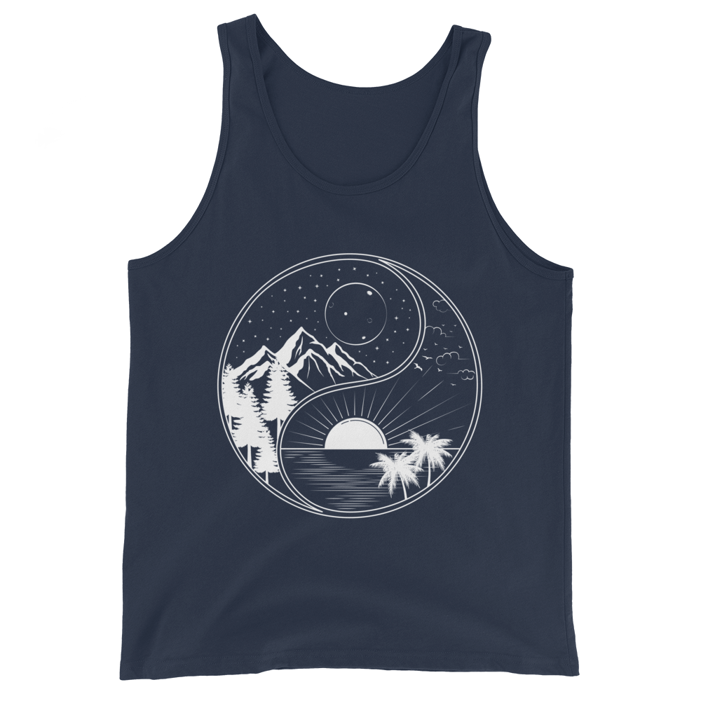 Yin Yang Nature Graphic Tank Top