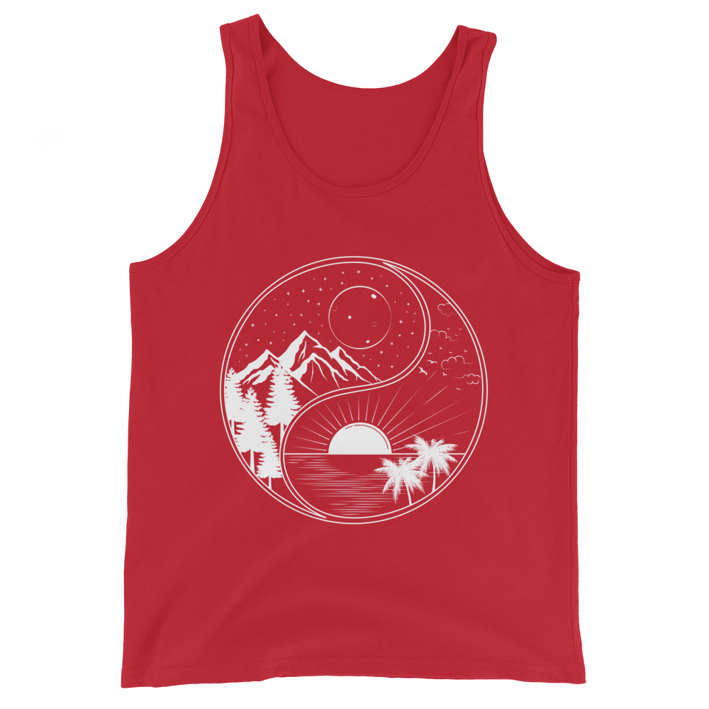 Yin Yang Nature Graphic Tank Top