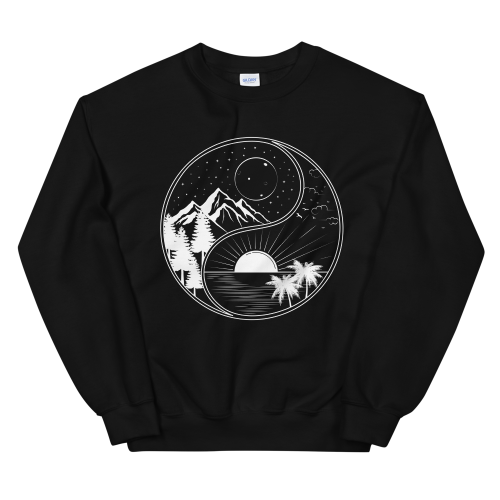 Yin Yang Nature Graphic Sweatshirt