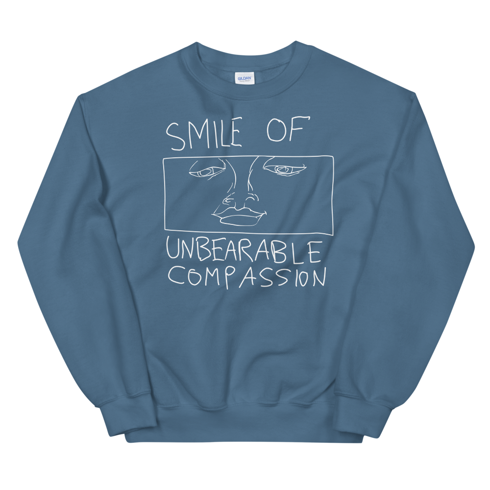 Smile Of Unbearable Compassion Doodle Graphic Sweatshirt