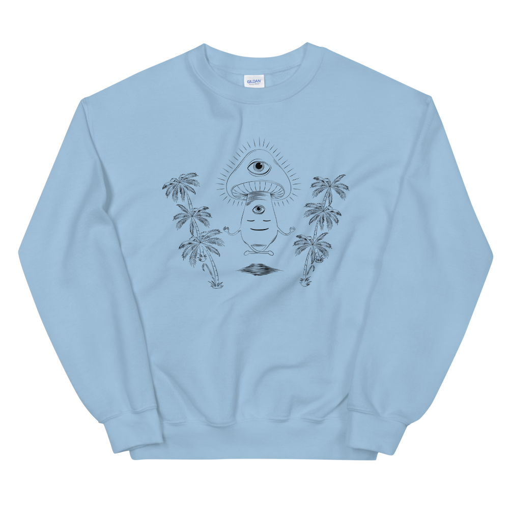 Shroom Beach Meditating Graphic Sweatshirt