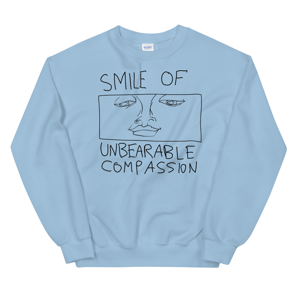 Smile Of Unbearable Compassion Doodle Graphic Sweatshirt