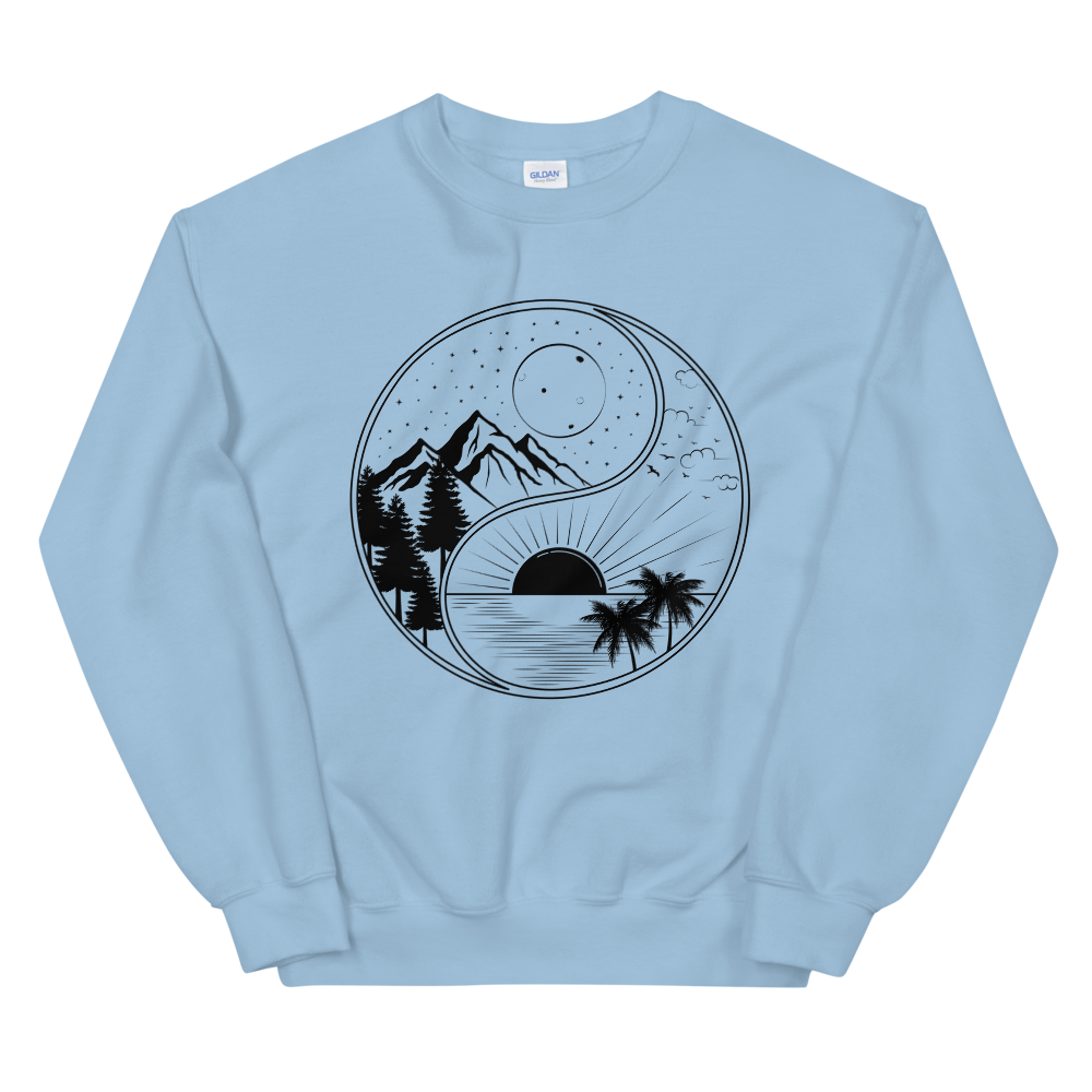 Yin Yang Nature Graphic Sweatshirt