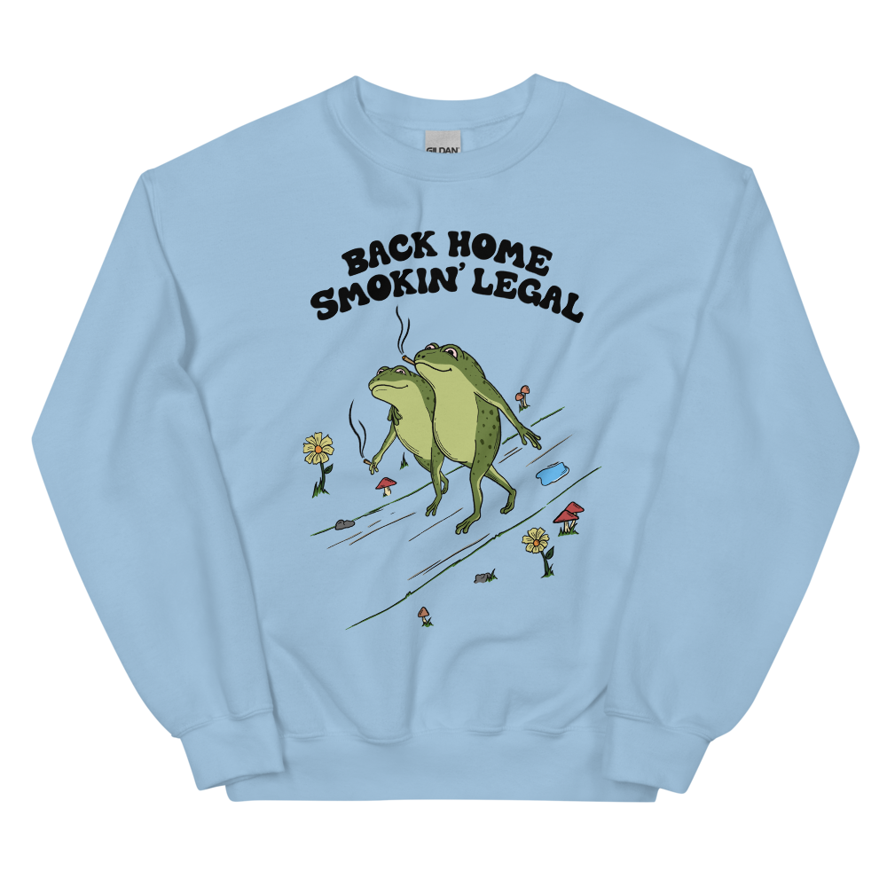 Back Home Smokin Legal Graphic Sweatshirt