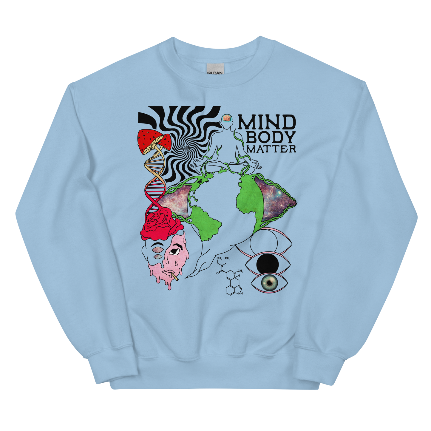 Mind Body Matter Graphic Sweatshirt