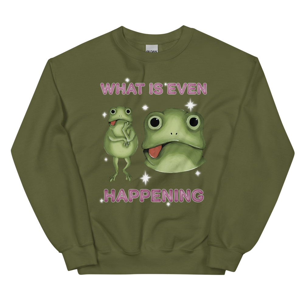 What Is Even Happening Graphic Sweatshirt