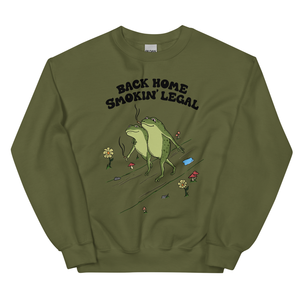 Back Home Smokin Legal Graphic Sweatshirt