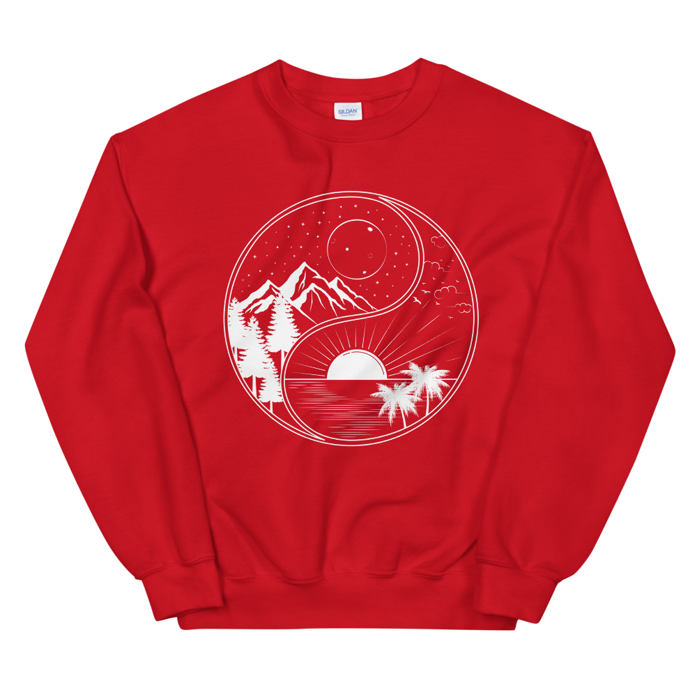 Yin Yang Nature Graphic Sweatshirt