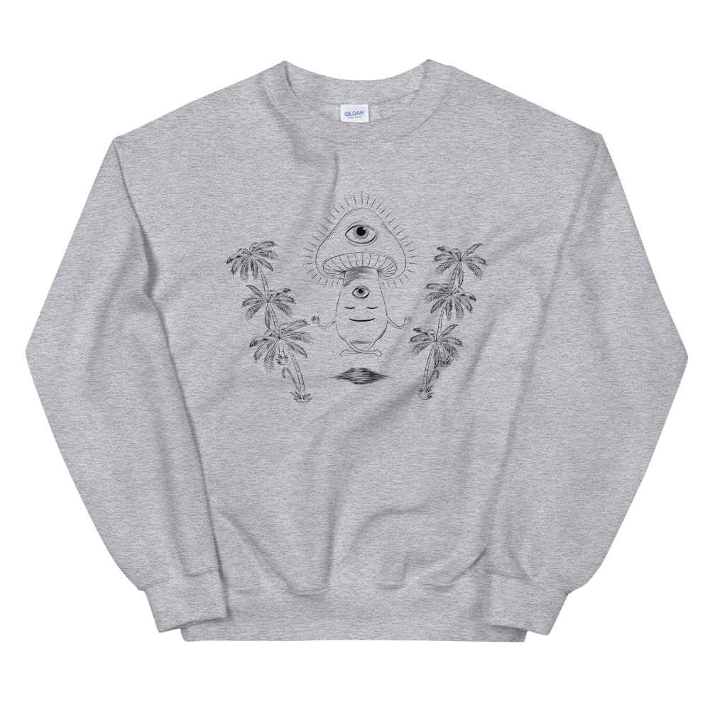 Shroom Beach Meditating Graphic Sweatshirt