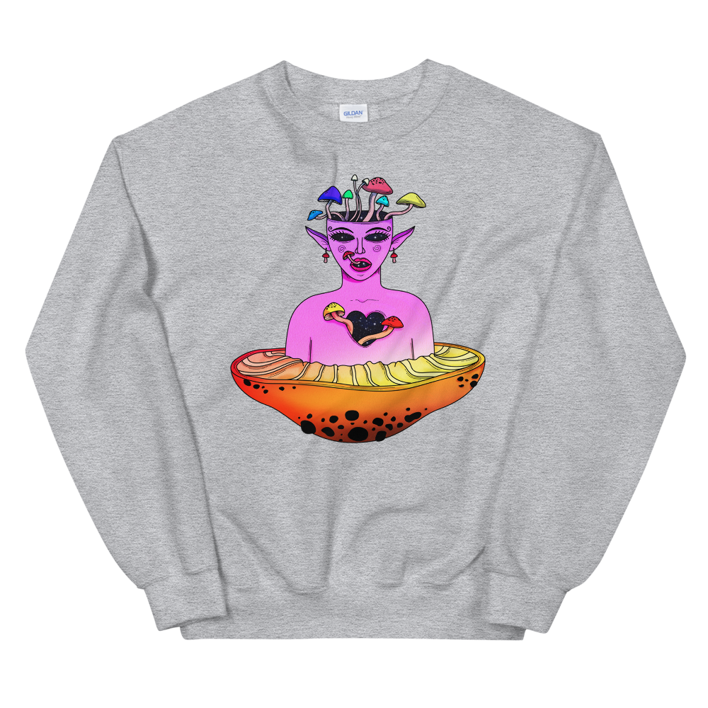 Mushroom Elf Graphic Sweatshirt