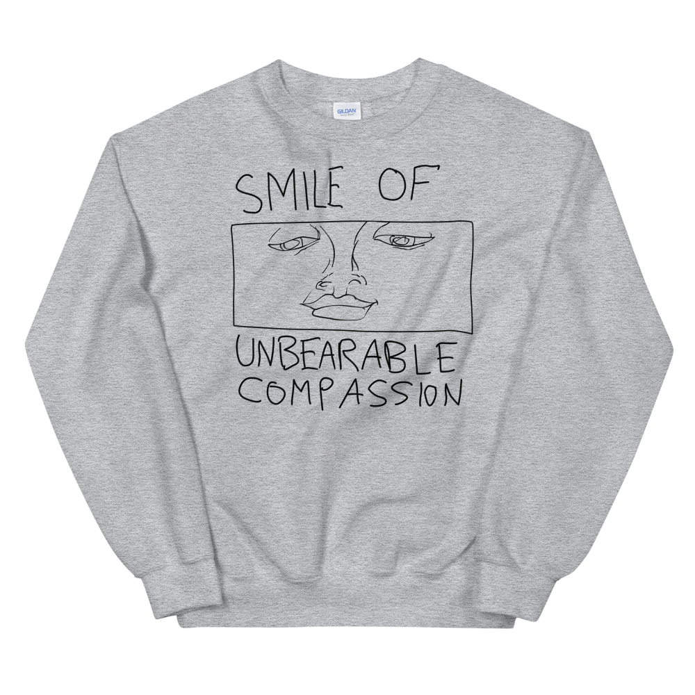 Smile Of Unbearable Compassion Doodle Graphic Sweatshirt