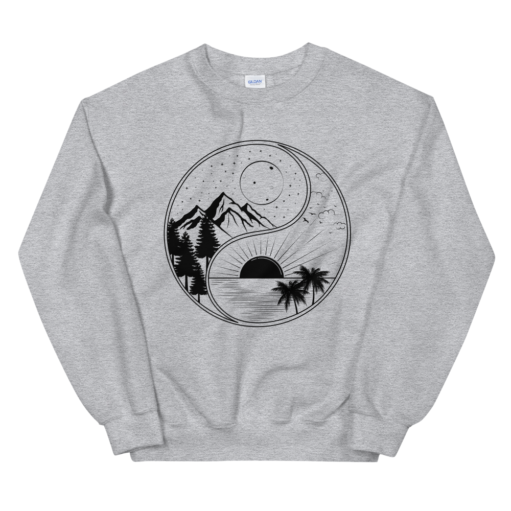 Yin Yang Nature Graphic Sweatshirt