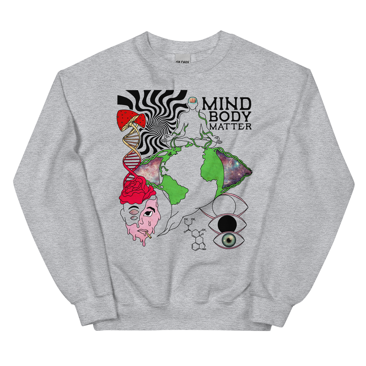 Mind Body Matter Graphic Sweatshirt