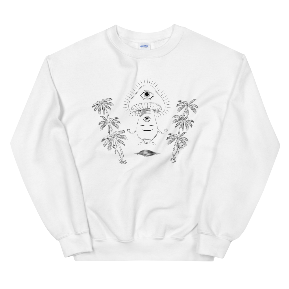 Shroom Beach Meditating Graphic Sweatshirt