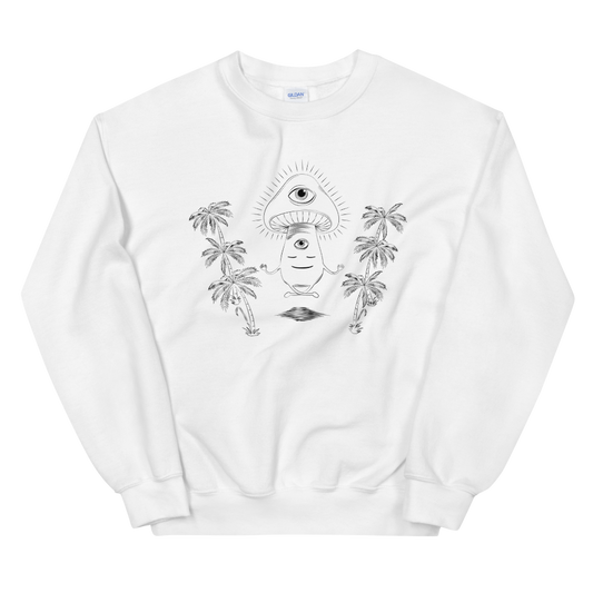 Shroom Beach Meditating Graphic Sweatshirt