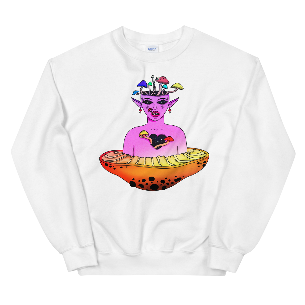 Mushroom Elf Graphic Sweatshirt