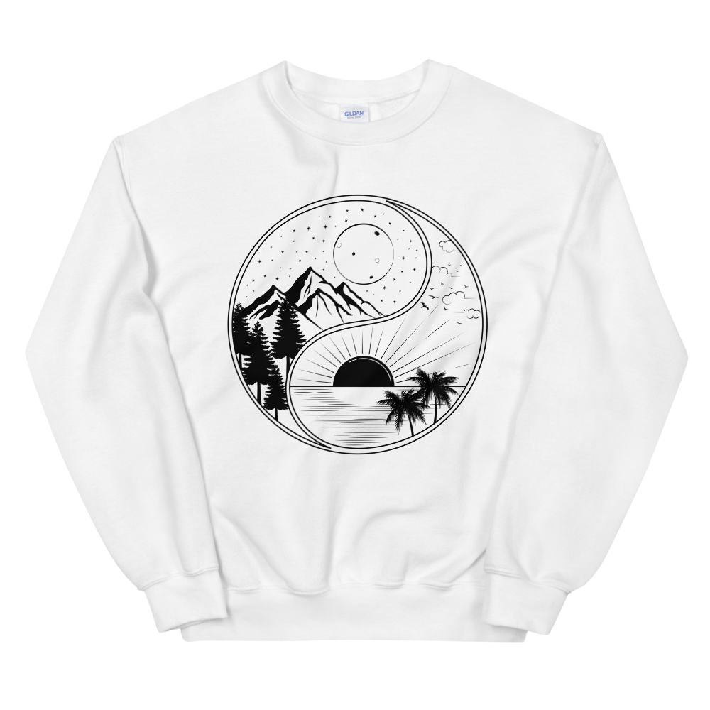 Yin Yang Nature Graphic Sweatshirt