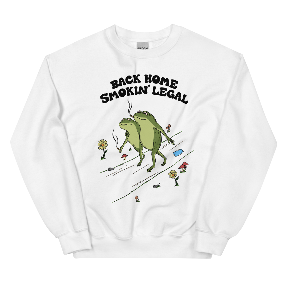 Back Home Smokin Legal Graphic Sweatshirt