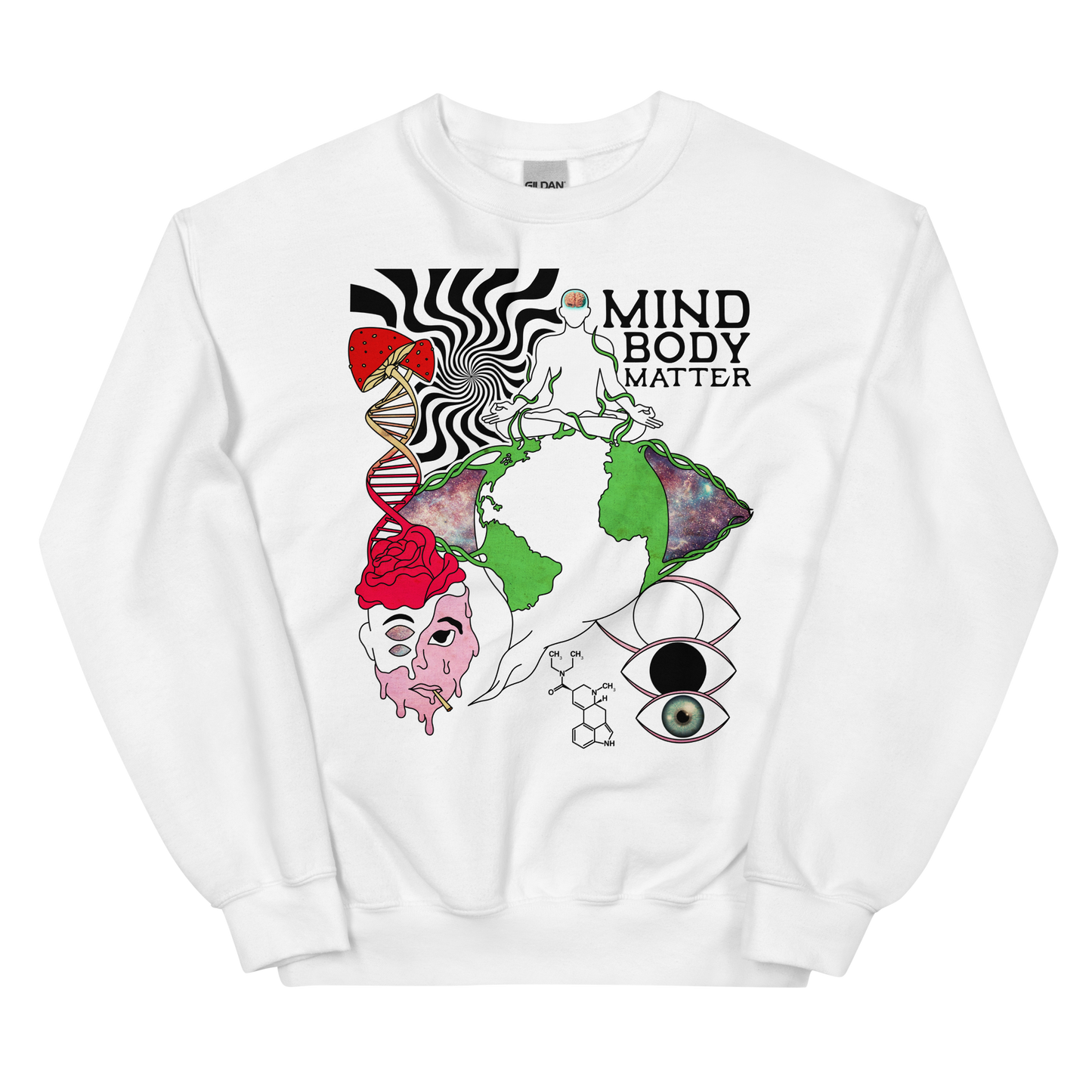 Mind Body Matter Graphic Sweatshirt