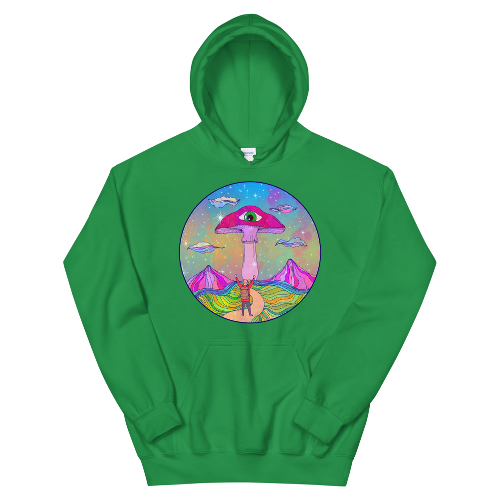 With a large front pouch pocket and drawstrings in a matching color, this Shroom Beach Hoodie is a sure crowd-favorite. It’s soft, stylish, and perfect for cooler evenings.