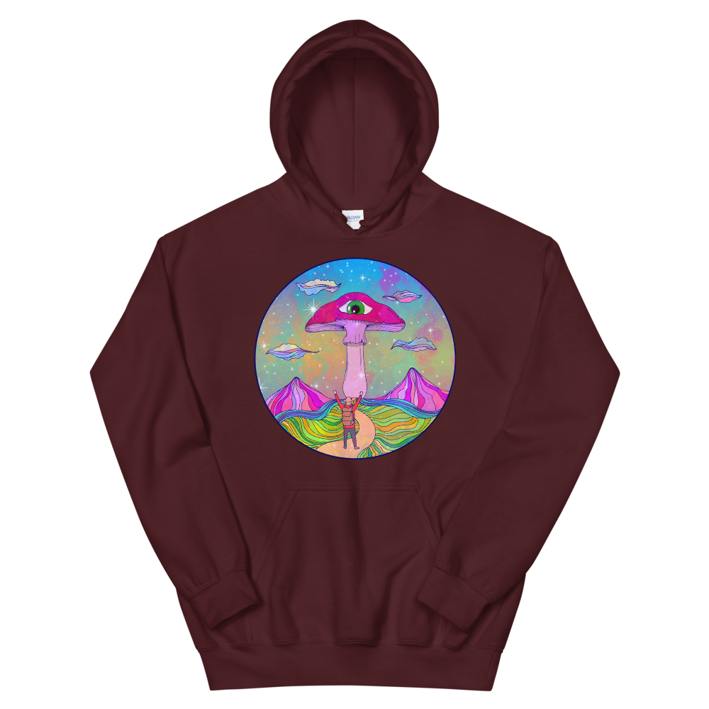 With a large front pouch pocket and drawstrings in a matching color, this Shroom Beach Hoodie is a sure crowd-favorite. It’s soft, stylish, and perfect for cooler evenings.