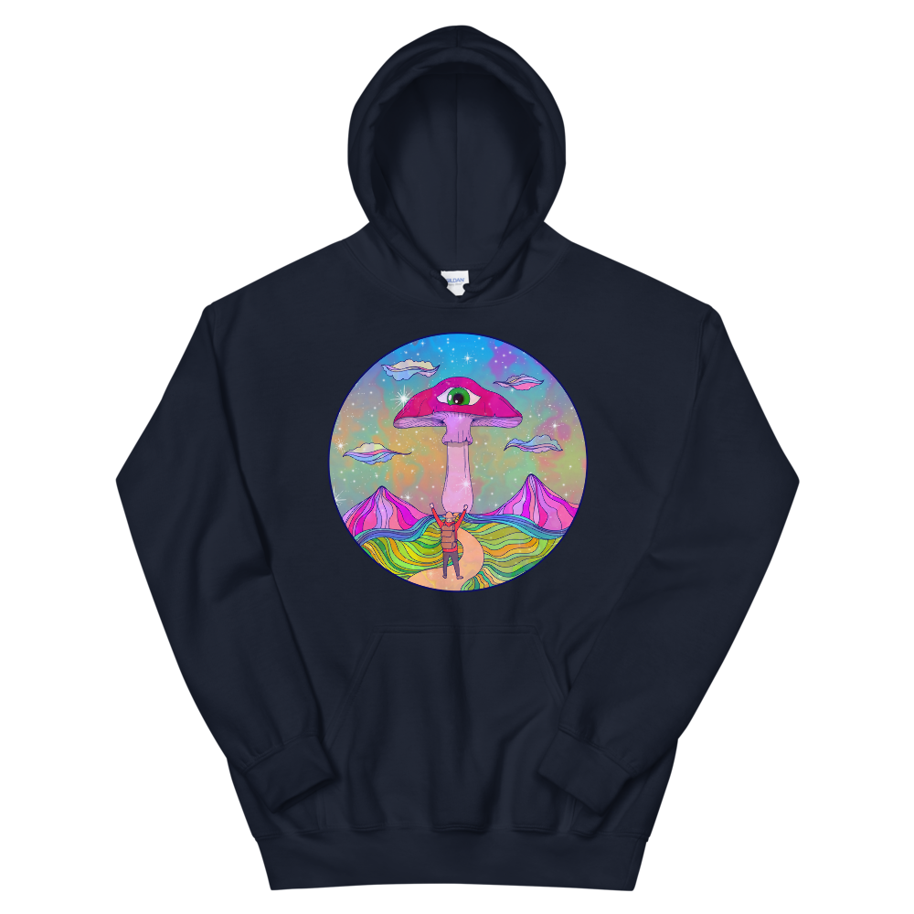 With a large front pouch pocket and drawstrings in a matching color, this Shroom Beach Hoodie is a sure crowd-favorite. It’s soft, stylish, and perfect for cooler evenings.