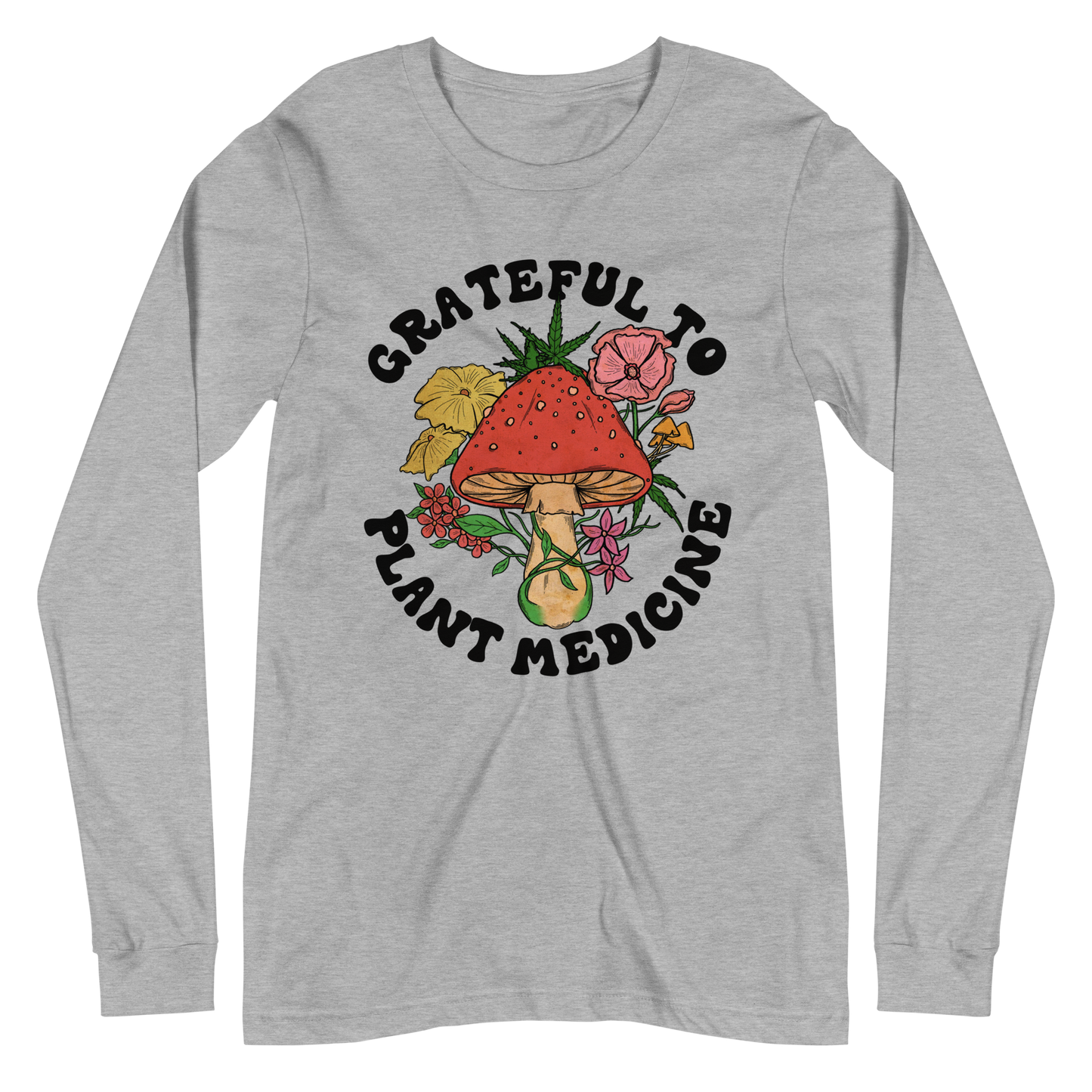 Grateful To Plants Graphic Long Sleeve Tee