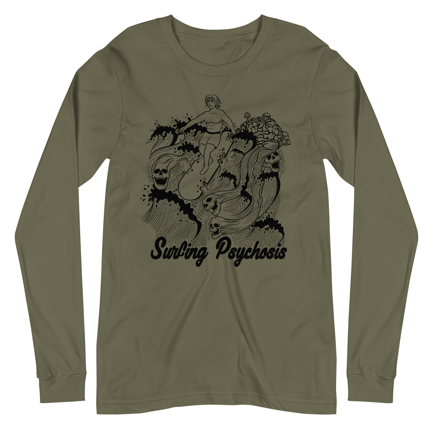 Surfing Psychosis Graphic Long Sleeve Tee