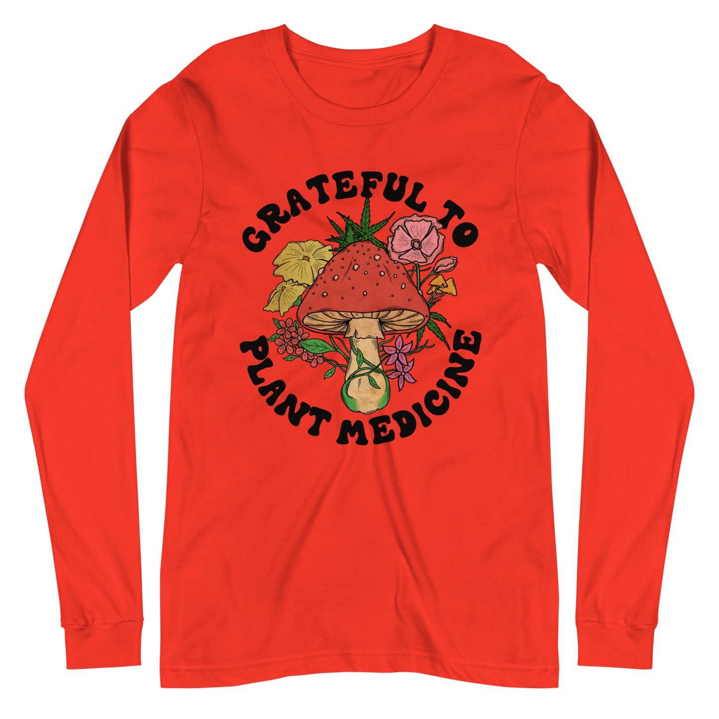 Grateful To Plants Graphic Long Sleeve Tee