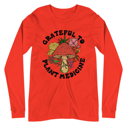 Grateful To Plant Medicine Graphic Long Sleeve Tee