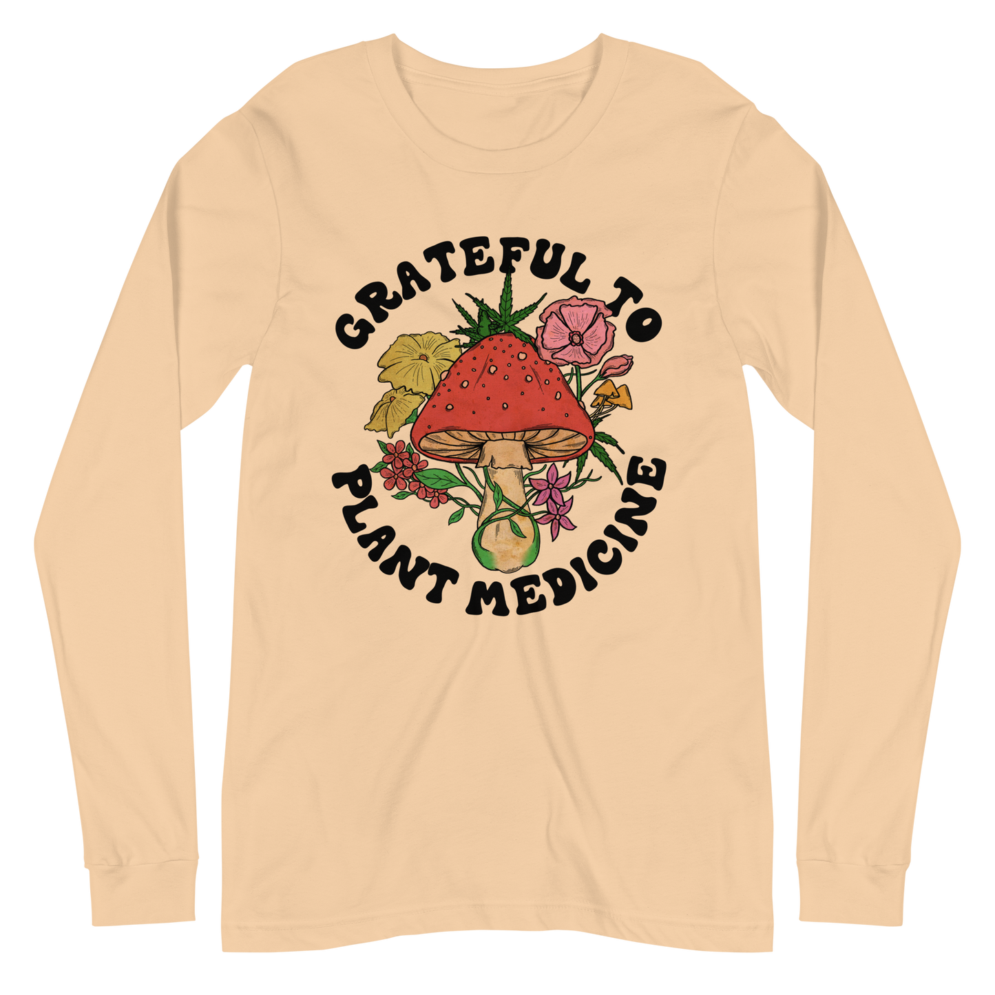 Grateful To Plants Graphic Long Sleeve Tee