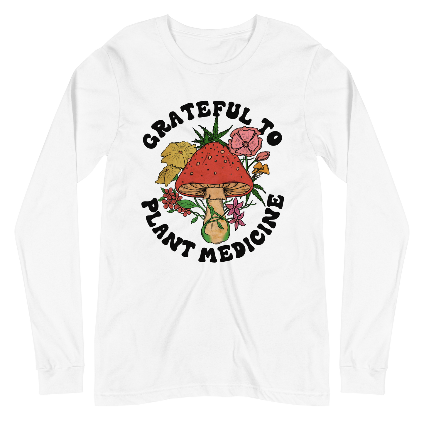 Grateful To Plants Graphic Long Sleeve Tee