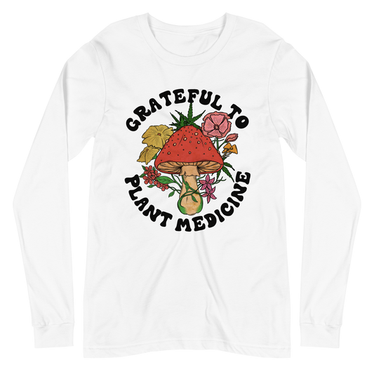 Grateful To Plants Graphic Long Sleeve Tee