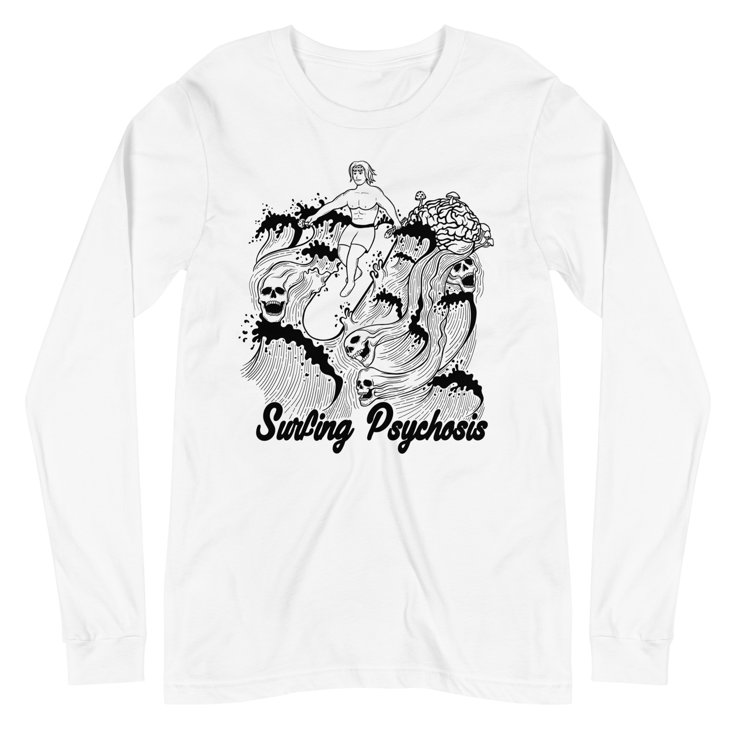 Surfing Psychosis Graphic Long Sleeve Tee