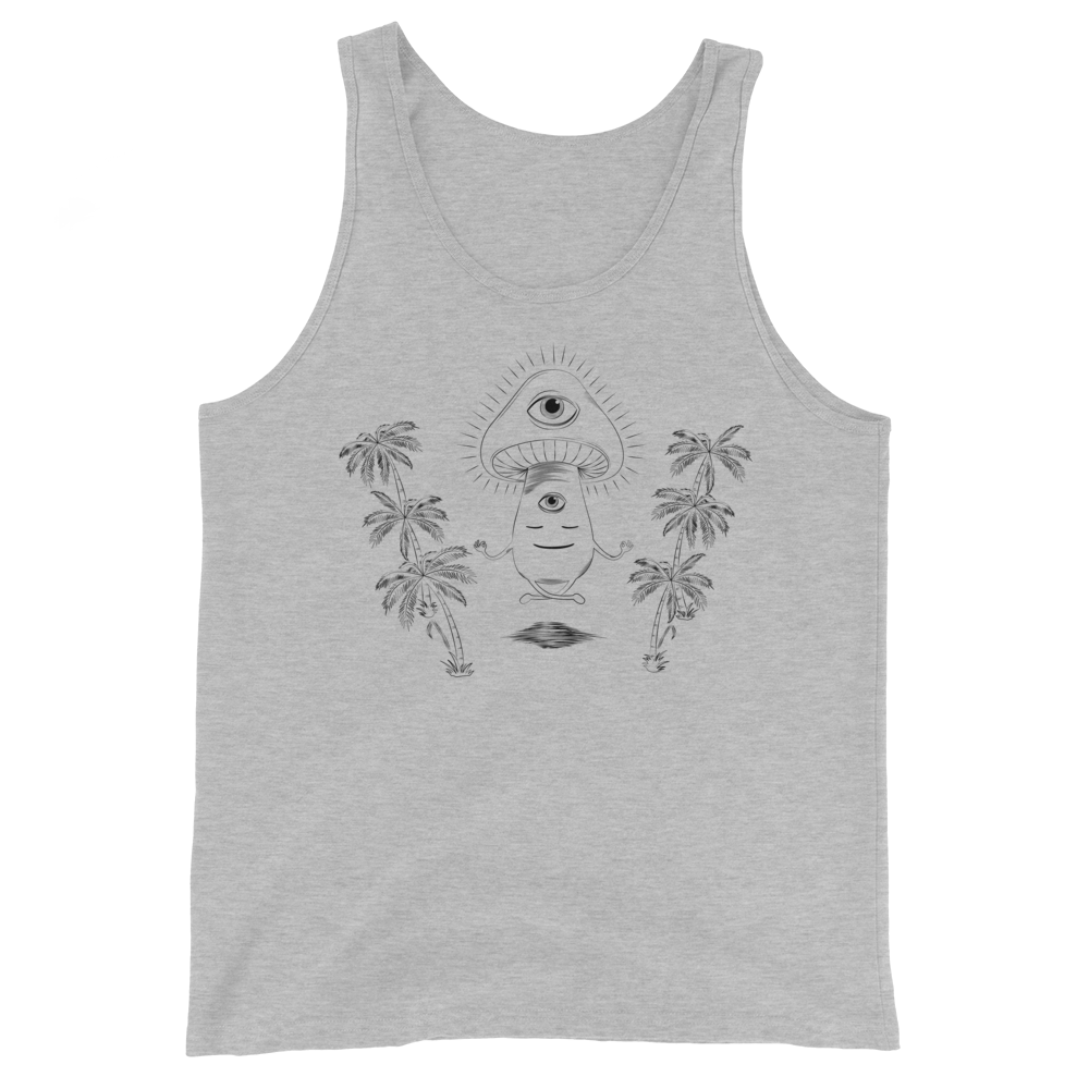 Shroom Beach Meditating Graphic Tank Top