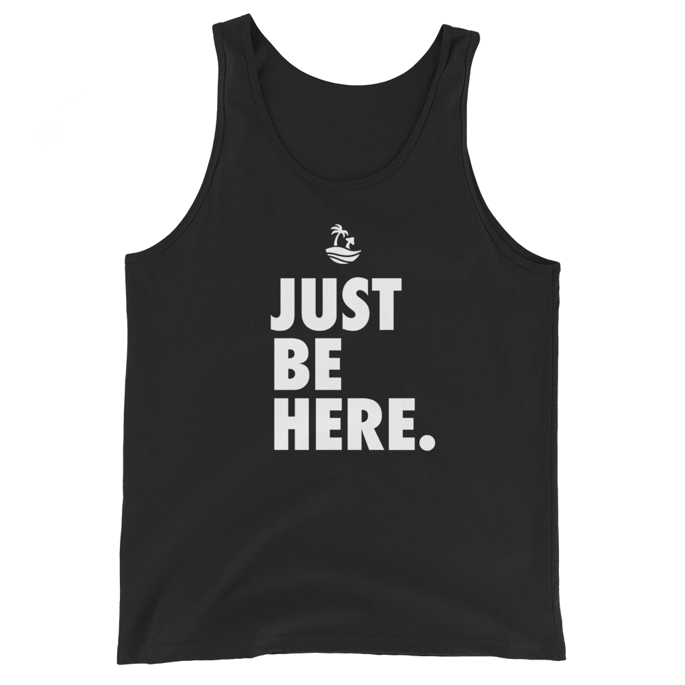 Just Be Here Graphic Tank Top