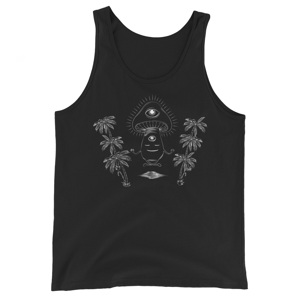 Shroom Beach Meditating Graphic Tank Top