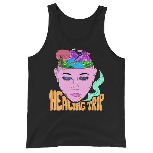 Healing Trip Graphic Tank Top