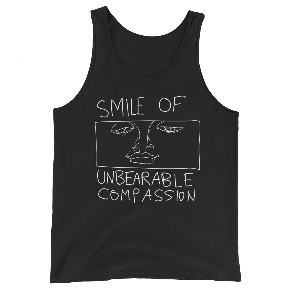 Smile Of Unbearable Compassion Doodle Graphic Tank Top