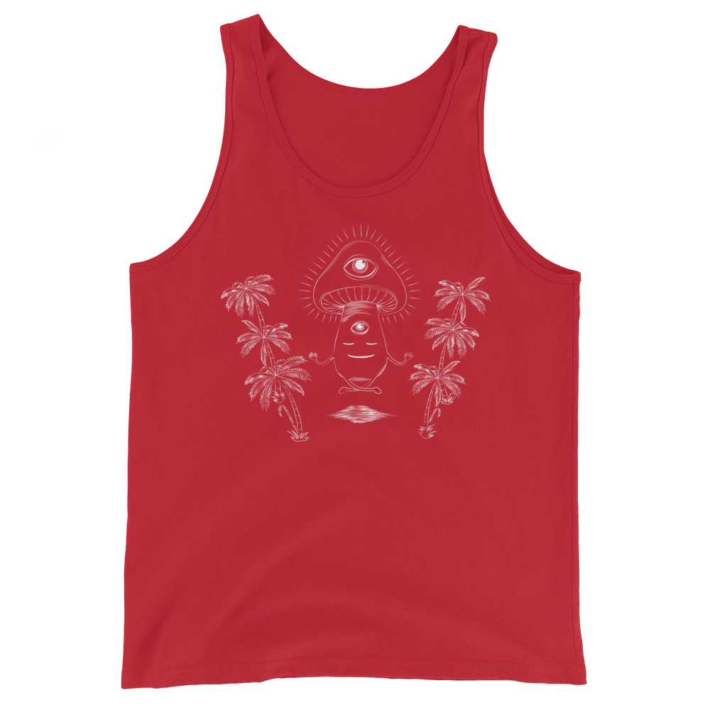 Shroom Beach Meditating Graphic Tank Top